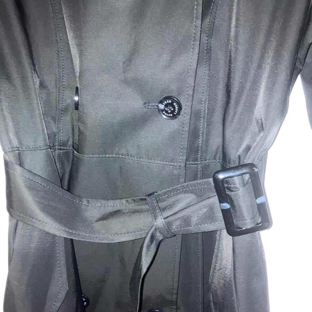 Lauren Ralph Lauren NWT Black Women’s Belted Waterproof Trench-Medium - Picture 11 of 16